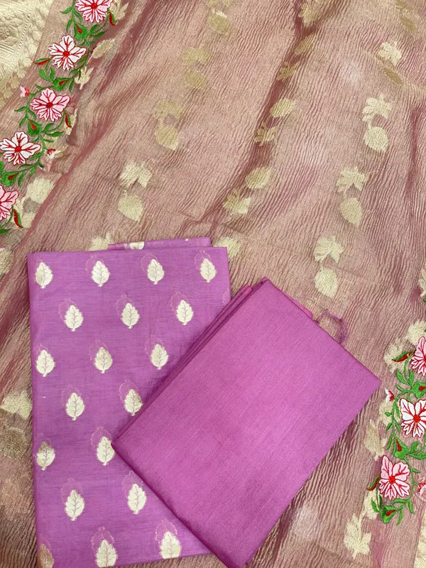 Lavender_Pure_Cotton_Embroidery_Tissue_Dupatta_Banarasi_3_pcs_Suit_Set_IM_PCEM5