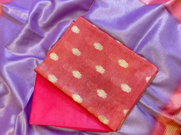 Dark_Pink_Tissue_Silk_Zari_Booti_with_Contrast_Lavender_Dupatta_Banarasi_Suit_10SKL_TSUS1