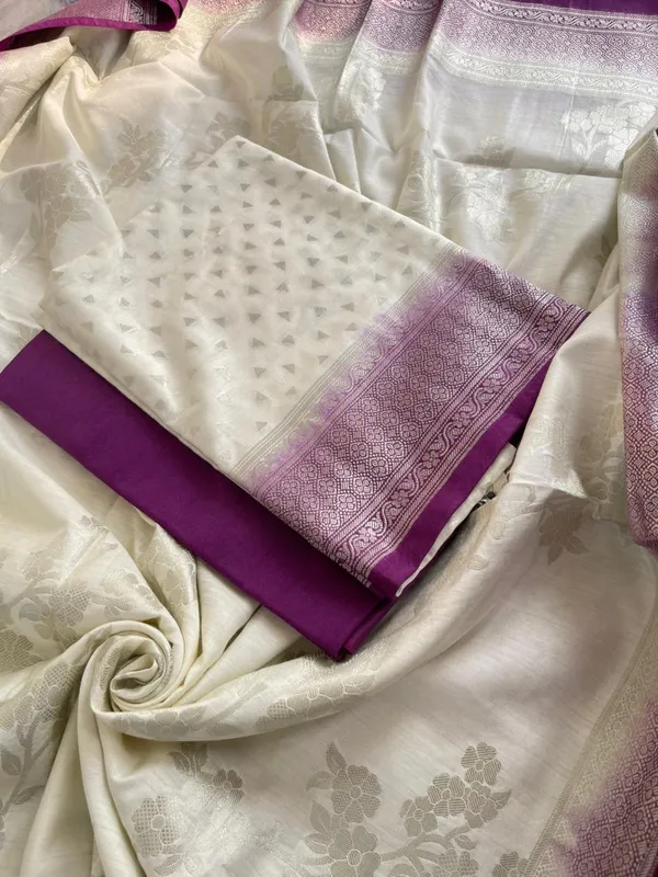 Off_white_Pashmina_Silk_Chunri_Zari_Booti_Banarasi_Suit_with_Contrast_Purple_Floral_Jaal_Dupatta_1250DAN_PMC6