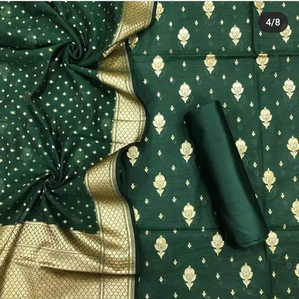 Dark_Green_Pure_Mercerise_Floral_Zari_Booti_with_Lorex_weave_Dupatta_Suit_Set_1200SKL_PML17