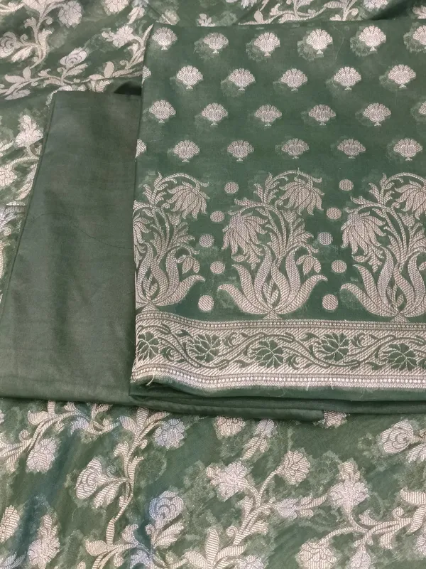 Darkgreen_Cotton_Dyable_Alfi_Zari_Booti_Banarasi_Suit_with_Floral_Zari_Jaal_Banarasi_Suit_13SHL_DAS7
