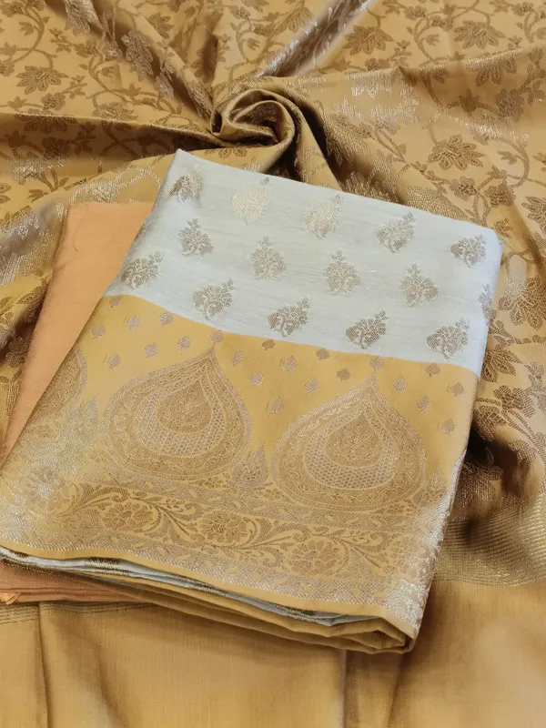 Tussar_Cotton_Floral_Zari_Booti_with_Contrast_Mustard_Gold_Silk_Border_Banarasi_Suit_525IM_CTN2