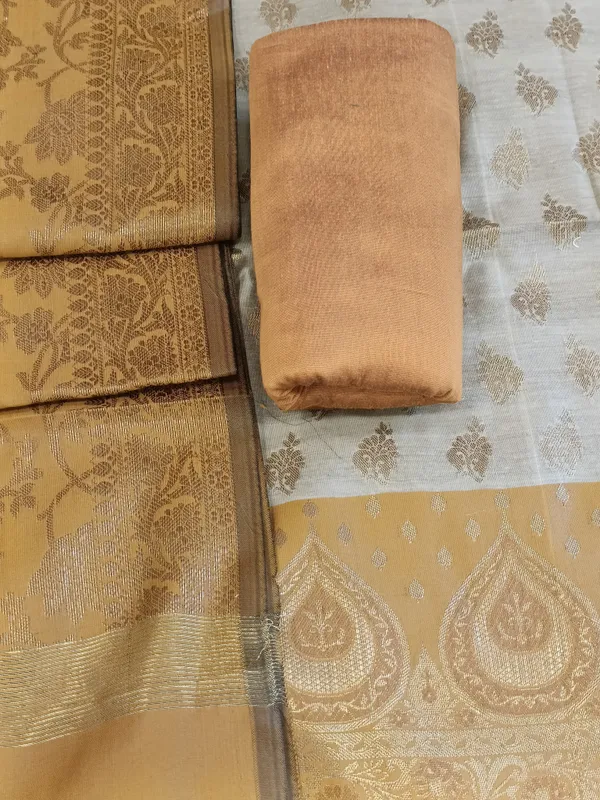 Tussar_Cotton_Floral_Zari_Booti_with_Contrast_Mustard_Gold_Silk_Border_Banarasi_Suit_525IM_CTN2