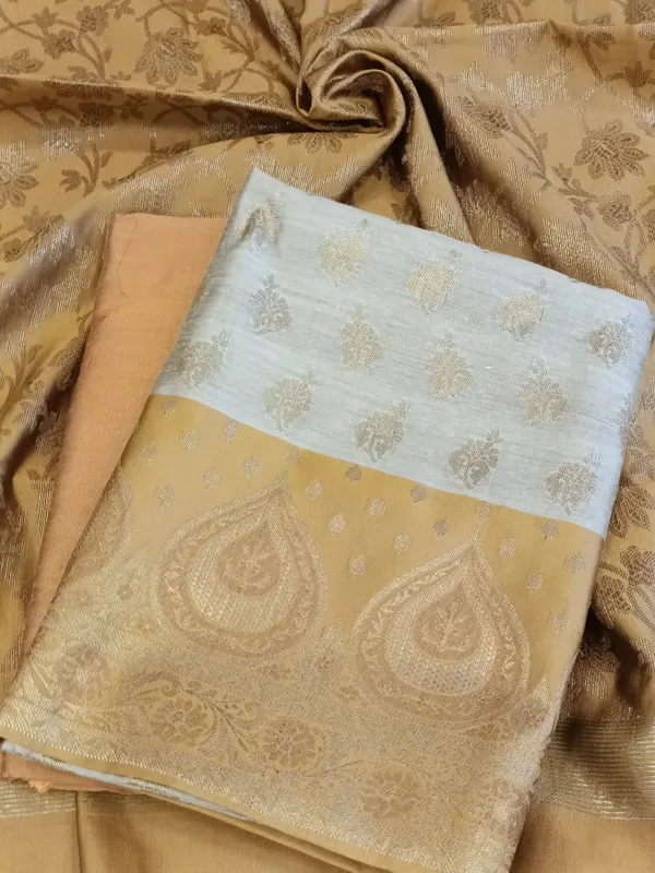 Tussar_Cotton_Floral_Zari_Booti_with_Contrast_Mustard_Gold_Silk_Border_Banarasi_Suit_525IM_CTN2