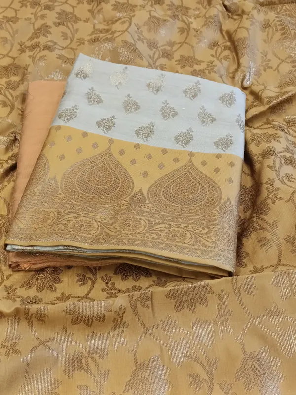 Tussar_Cotton_Floral_Zari_Booti_with_Contrast_Mustard_Gold_Silk_Border_Banarasi_Suit_525IM_CTN2