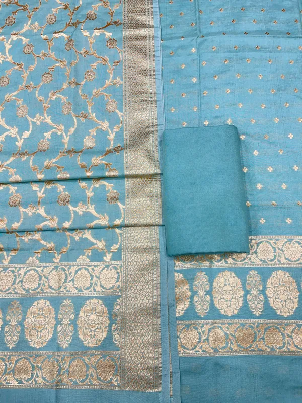 Puresilk_Handloom_Sea_Green_Cotton_Banarasi_3_pcs_Suit_Set_RHN_CTN9