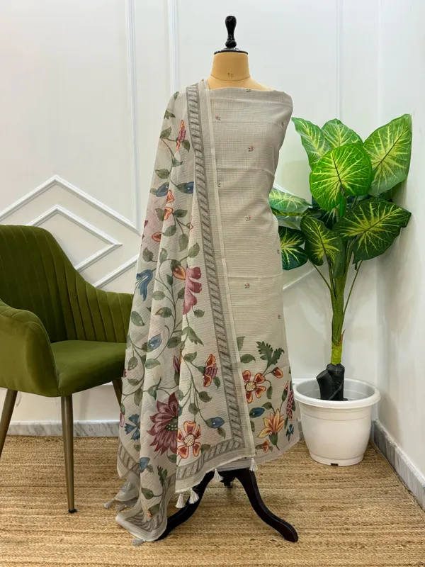 Tussar_Kota_check_Floral_Digital_Printed_Banarasi_Suit_with_Printed_Jaal_Dupatta_130PNJ_KCP8