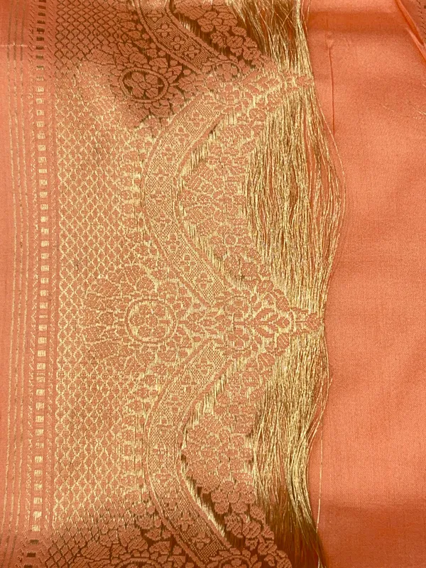 Pure_Handloom_Peach_Katan_Silk_Silver_Zari_Booti_Kadhwa_Banarasi_3_pcs_Suit_Set_14000PR_KS2