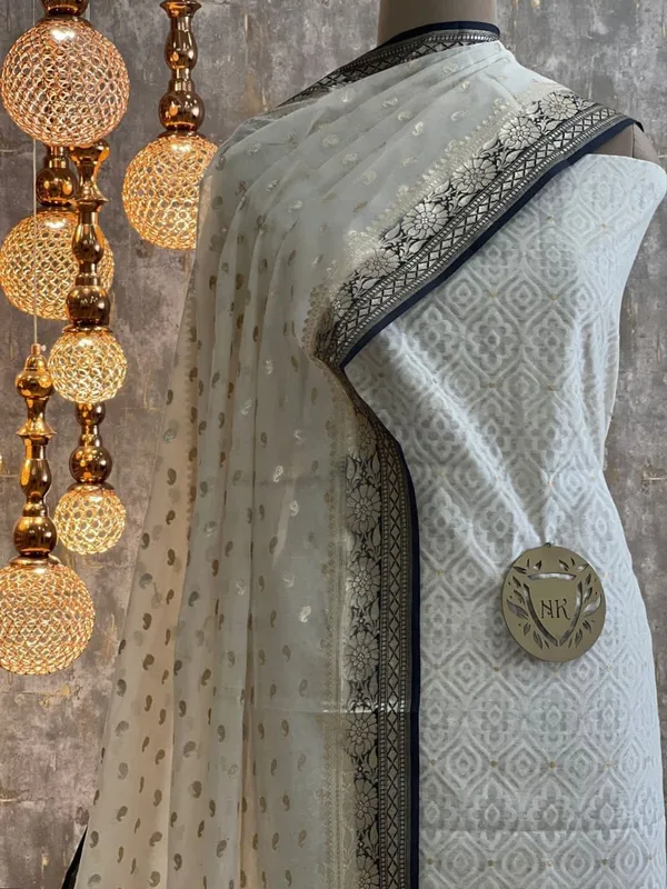 Off_white_resham_weave_Banarasi_Suit_&_Lorex_Contrast_Border_Black_Dupatta_1200SKL_BM6