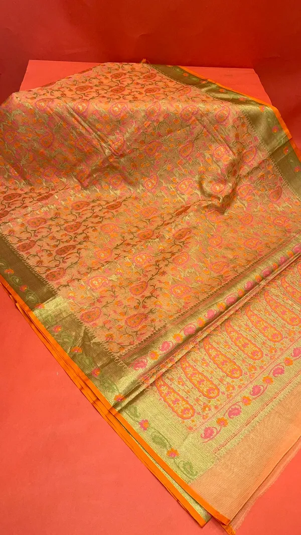 Peach_Cotton_Blend_Banarasi_Sarees_For_Women_GEASF_710