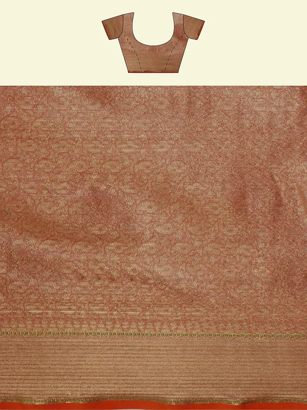 Peach_Cotton_Blend_Banarasi_Sarees_For_Women_GEASF_710