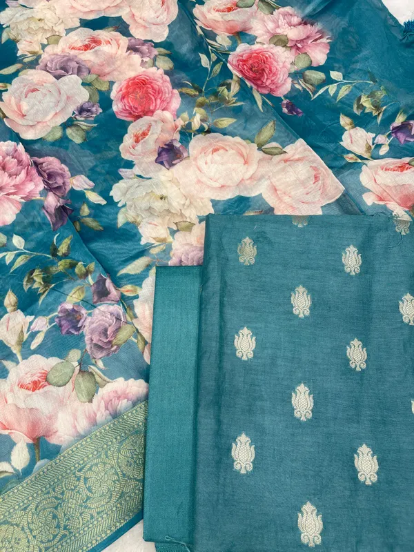 Sea_Green_Cotton_Silk_Zari_Booti_With_Digital_Print_Dupatta_Banarasi_3_Pcs_Suit_Set_Skl_Cd2