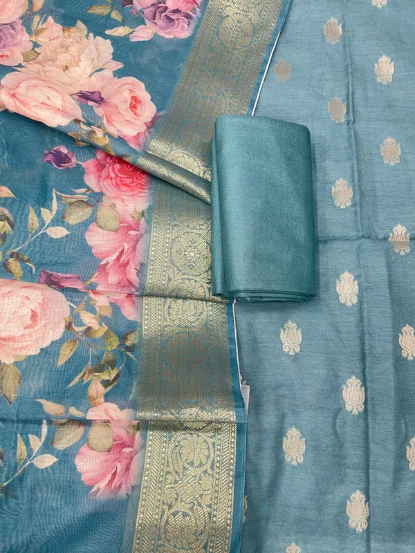 Sea_Green_Cotton_Silk_Zari_Booti_With_Digital_Print_Dupatta_Banarasi_3_Pcs_Suit_Set_Skl_Cd2
