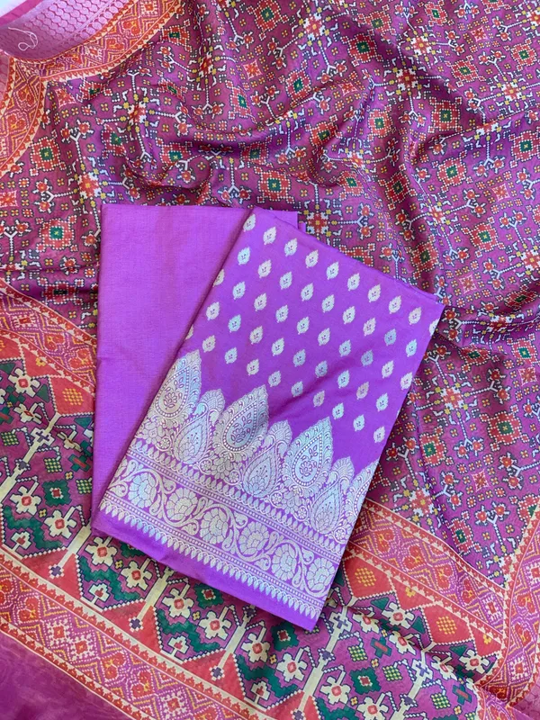 Purple_Katan_Silk_Floral_Chunri_Booti_with_Cotton_Print_Dupatta_Banarasi_3_pcs_Suit_Set_1500AJ_KCP6