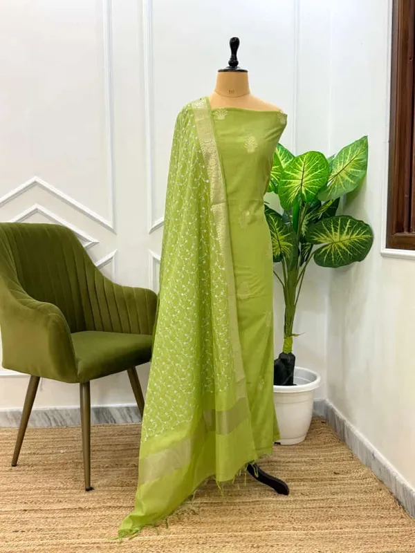 Light_Green_Mercerised_Banarasi_Suit_with_Zari_Border_&_Embroidered_Dupatta_1100SKL_MS8