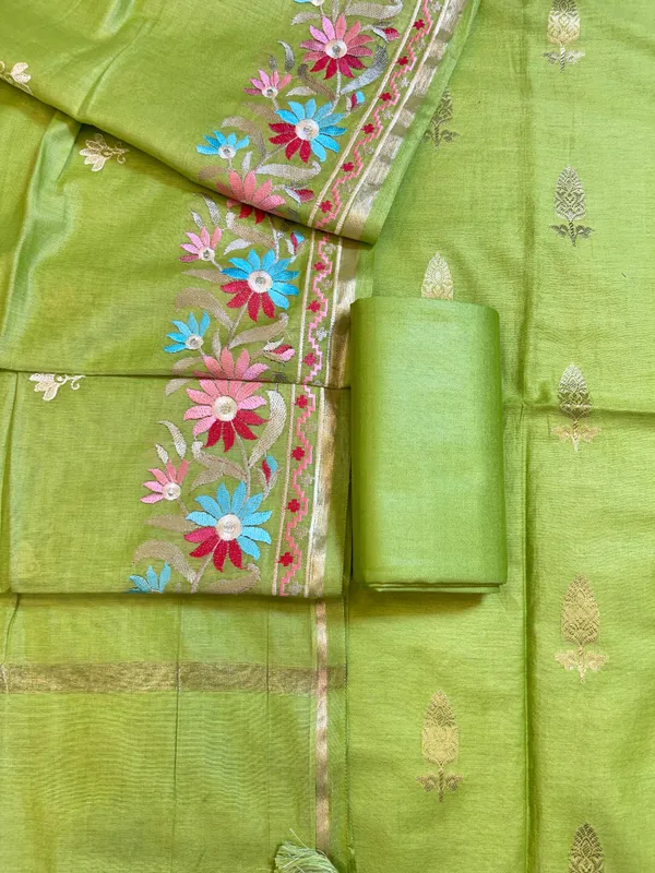 Pista_Green_Mescrize_Cotton_Banarasi_3_pcs_Suit_Set_with_Resham_Embroidery_Dupatta_1100SKL_ME1