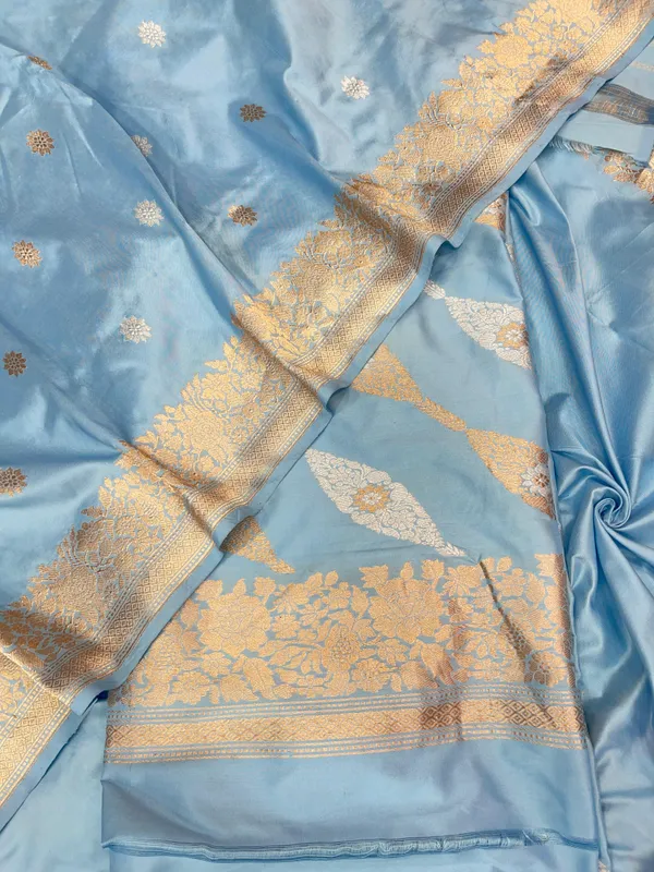 Pure_Handloom_Seagreen_Katan_Silk_Gold_and_Silver_Zari_Aada_Stripe_Kadhwa_Banarasi_3_pcs_Suit_Set_14000PR_KS12