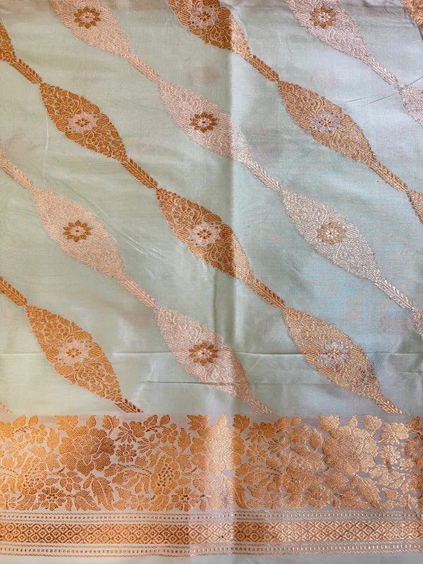 Pure_Handloom_Seagreen_Katan_Silk_Gold_and_Silver_Zari_Aada_Stripe_Kadhwa_Banarasi_3_pcs_Suit_Set_14000PR_KS12