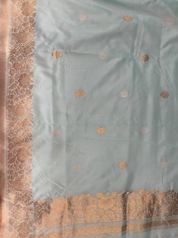 Pure_Handloom_Seagreen_Katan_Silk_Gold_and_Silver_Zari_Aada_Stripe_Kadhwa_Banarasi_3_pcs_Suit_Set_14000PR_KS12