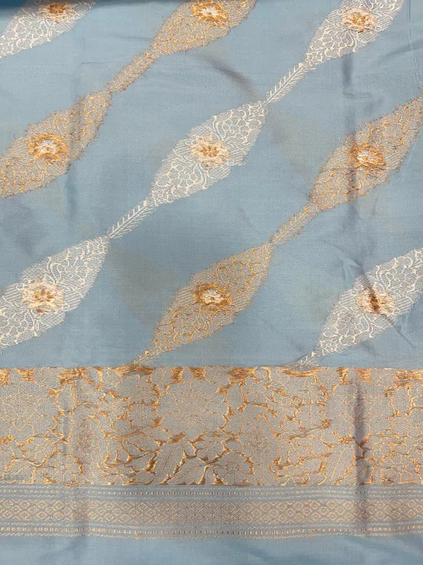 Pure_Handloom_Seagreen_Katan_Silk_Gold_and_Silver_Zari_Aada_Stripe_Kadhwa_Banarasi_3_pcs_Suit_Set_14000PR_KS12