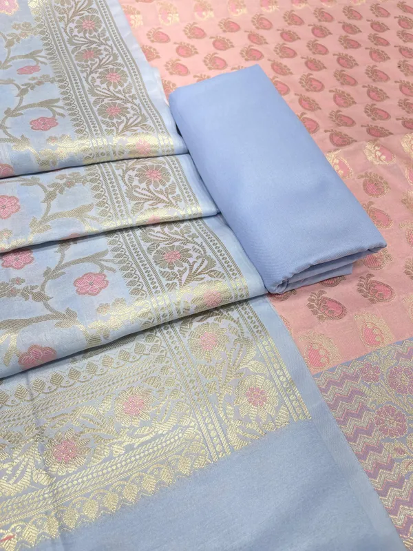 Peach_Cotton_Silk_Sanarasi_3_pcs_Suit_Set__with_Contrast_Sky_Blue_Dupatta_780ASD_CS14