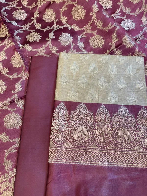 Beige_Art_Silk_Floral_Zari_Booti_Contrast_Banarasi_Suit_with_Maroon_Dupatta_625AJ_TPT54