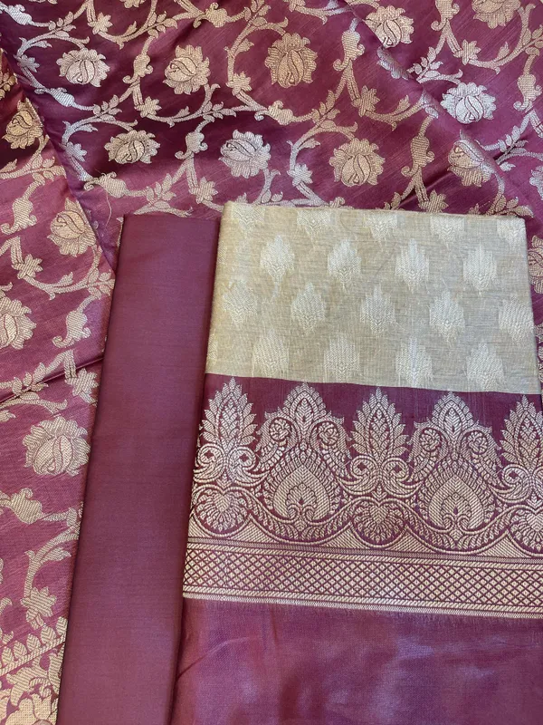 Beige_Art_Silk_Floral_Zari_Booti_Contrast_Banarasi_Suit_with_Maroon_Dupatta_625AJ_TPT54