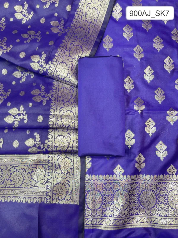 Indigo_Blue_Semi_Silk_Floral_Boota_Banarasi_3_pcs_Suit_Set_900AJ_SK7
