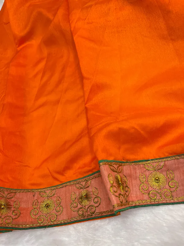 Neon_Orange_Cotton_Blend_Zari_Embroidery_Banarasi_Saree_600KS_12