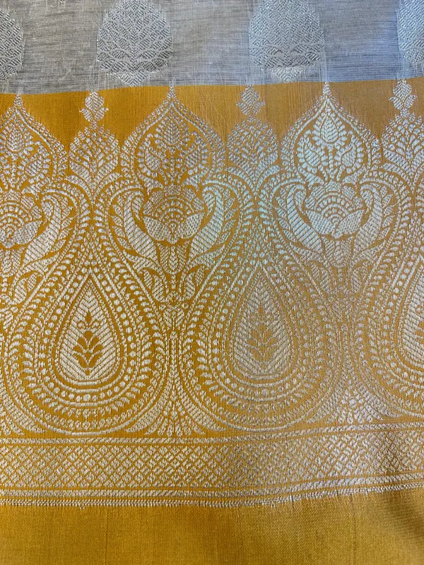 Beige_Art_Silk_Floral_Zari_Booti_Contrast_Banarasi_Suit_with_Mustard_Dupatta_625AJ_TPT37