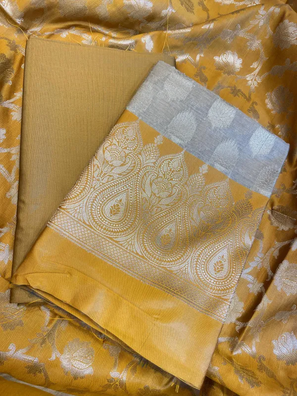 Beige_Art_Silk_Floral_Zari_Booti_Contrast_Banarasi_Suit_with_Mustard_Dupatta_625AJ_TPT37