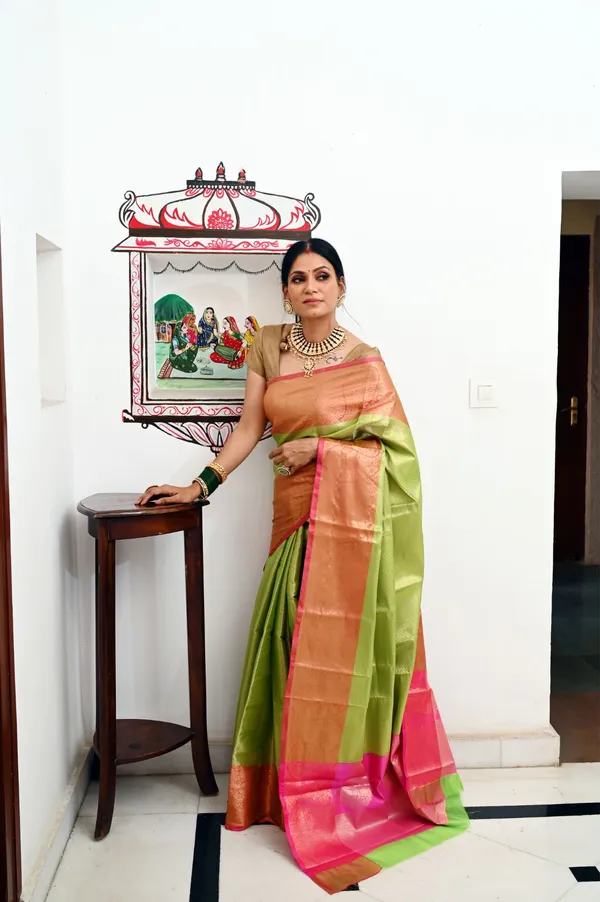 Lime_Green_Kanchi_Silk_Banarasi_Sarees_For_Women_GEBE13