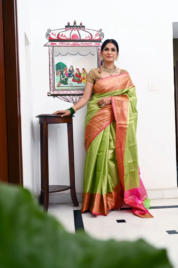 Lime_Green_Kanchi_Silk_Banarasi_Sarees_For_Women_GEBE13