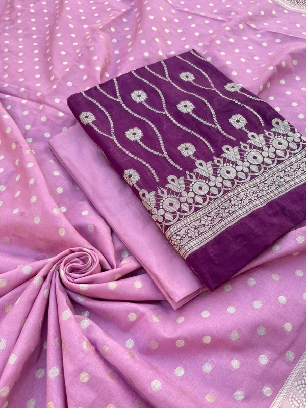Dark_Purple_Chiffon_Georgette_Banarasi_Suit_with_Contrast_Border_Zari_Booti_Lavander_Dupatta_1250DAN_CF1
