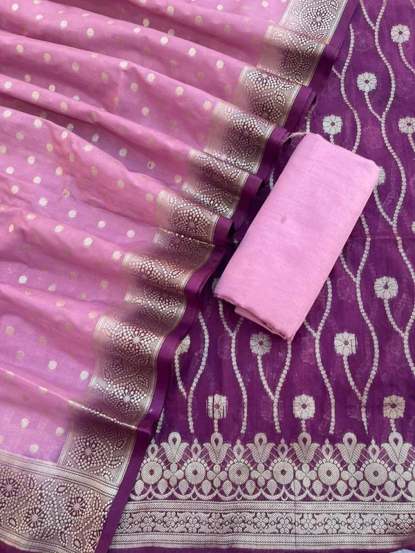 Dark_Purple_Chiffon_Georgette_Banarasi_Suit_with_Contrast_Border_Zari_Booti_Lavander_Dupatta_1250DAN_CF1