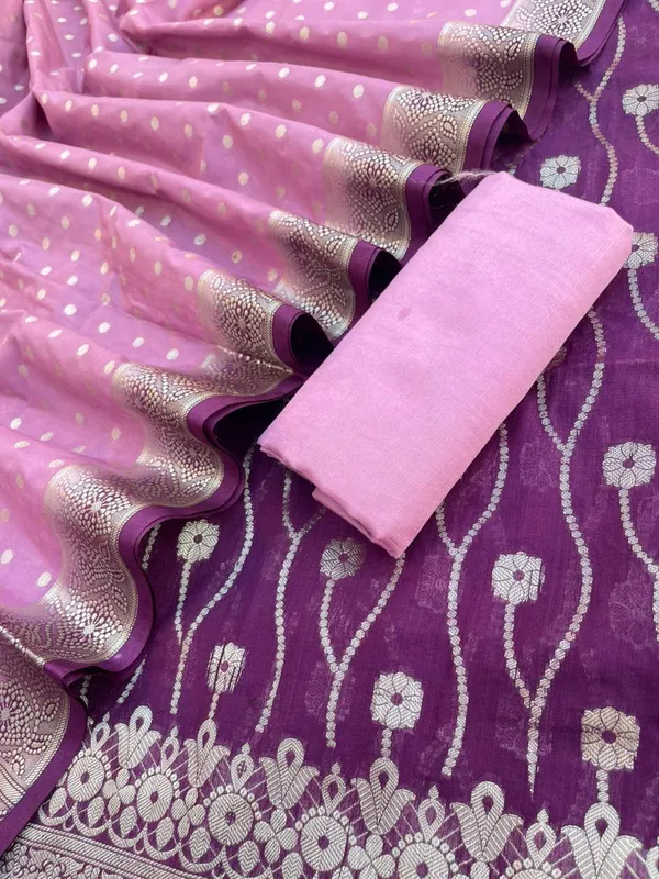 Dark_Purple_Chiffon_Georgette_Banarasi_Suit_with_Contrast_Border_Zari_Booti_Lavander_Dupatta_1250DAN_CF1