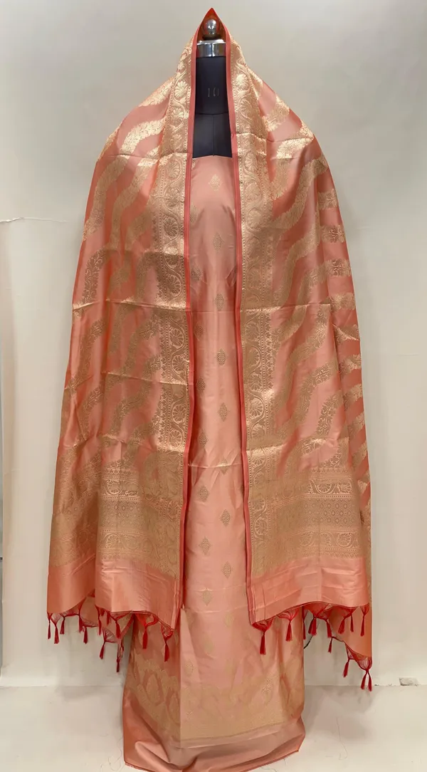Peach_Semi_Katan_Silk_Handloom_Banarasi_3_pcs_Suit_Set_MUB_SK61