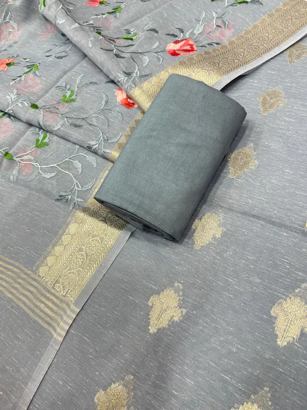 Grey_Linen_Silk_Floral_Zari_Booti_with_Embroidery_Jaal_Dupatta_Banarasi_Suit_11SKL_LNE5