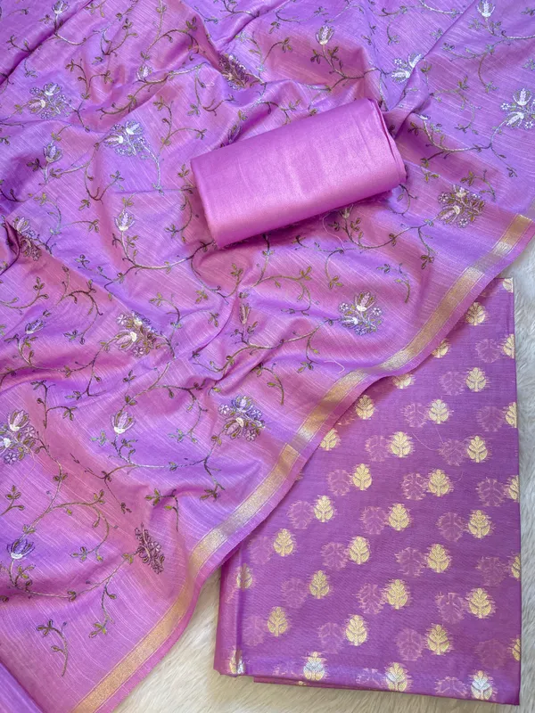 Purple_Mercerise_Cotton_Floral_Zari_Booti_with_Embroidery_Dupatta_Banarasi_Suit_125IM_PCME3