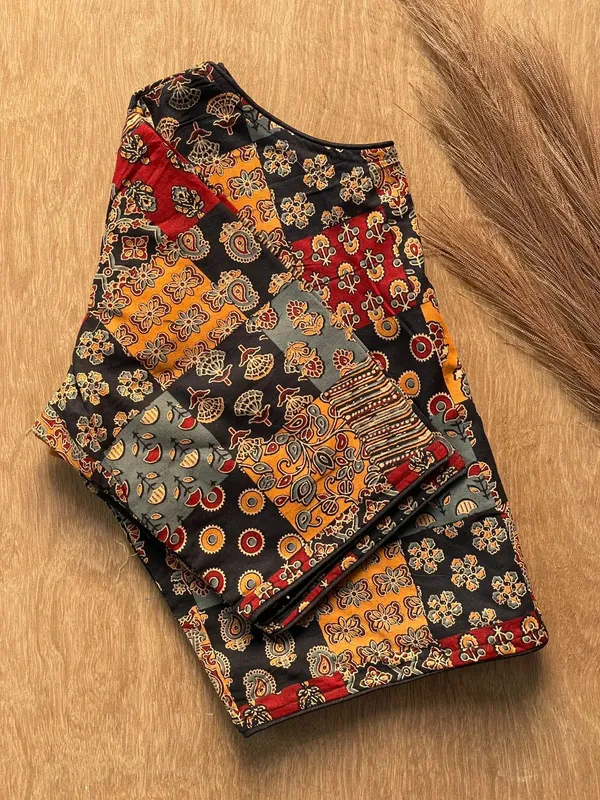 BLACK_FULLY_STICHED_PRINTED_COTTON_BLOUSE_AJRAKH_PRINT