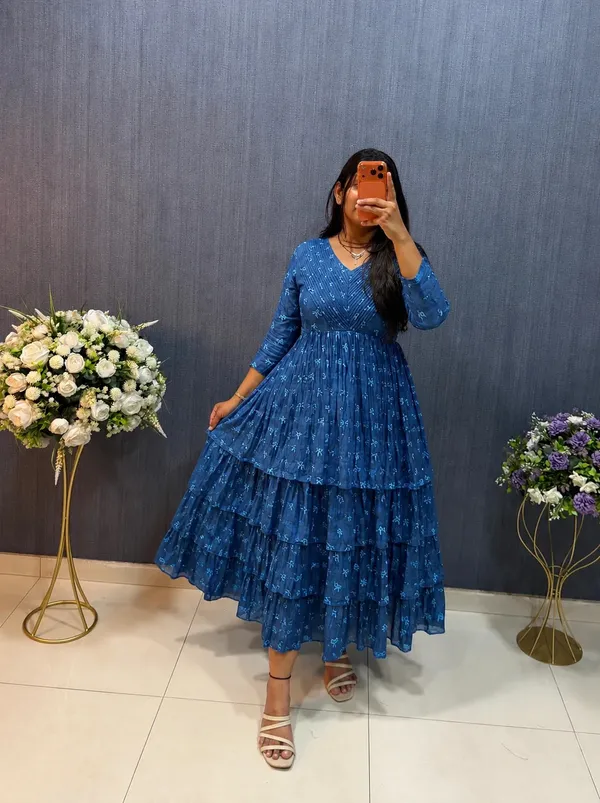 Blue_Chanderi_Maxi_Dress_for_Women_|_Ethnic_Elegant_Wear