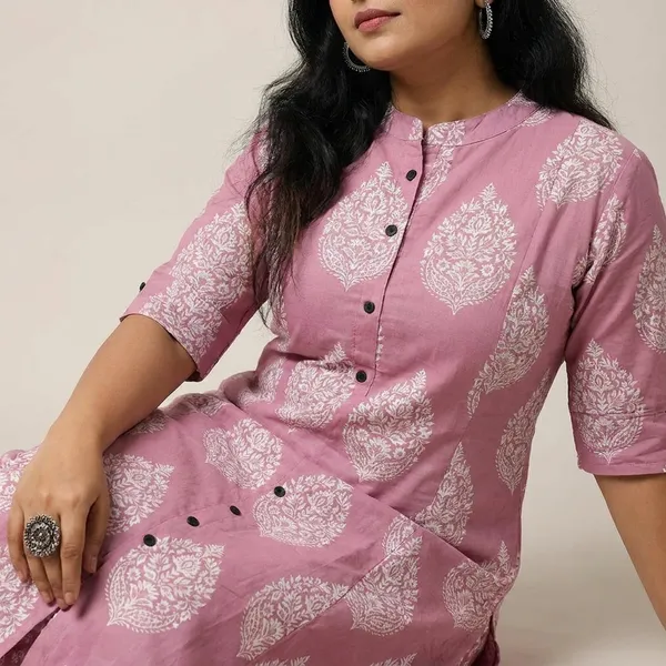 Pink_Printed_Kurta_Palazzo_Set_Set_With_Palazzo