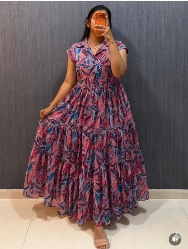 Premium_grey_Floral_Tiered_Maxi_Dress_for_Women