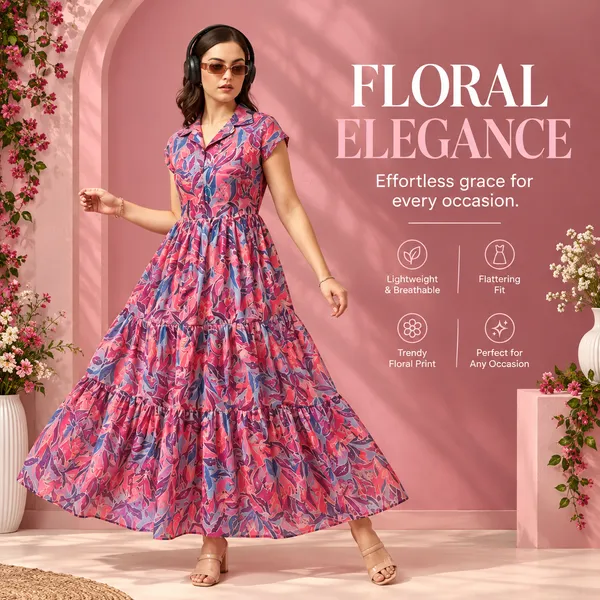 Premium_grey_Floral_Tiered_Maxi_Dress_for_Women