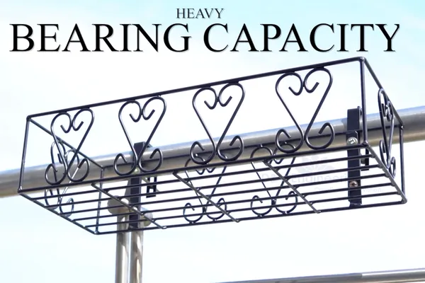 Railings_Pot_Stand/Flower_Plant_Display_Stand_for_Multiple_Plants_Balcony_(Adjustable_Hanger_-_Black)_DVPOT-18B-A
