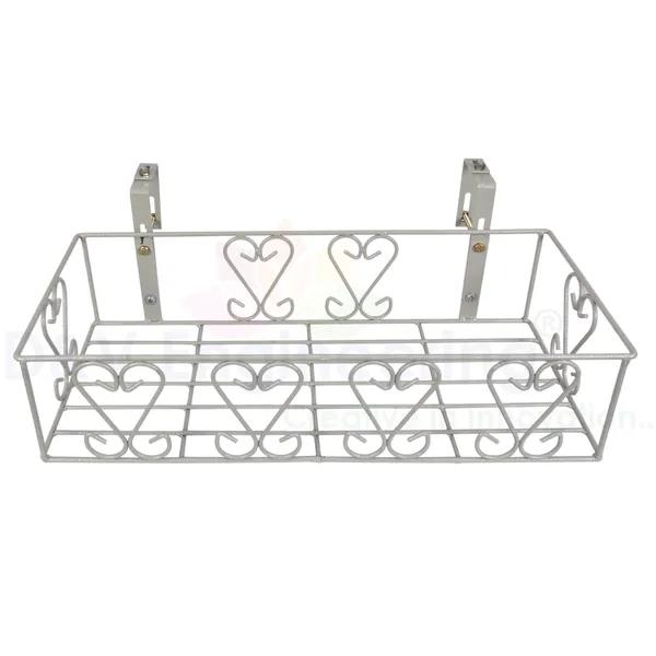 Railings_Pot_Stand/Flower_Plant_Display_Stand_for_Multiple_Plants_Balcony_(Adjustable_Hanger_-_Grey)_DVPOT-18W-A