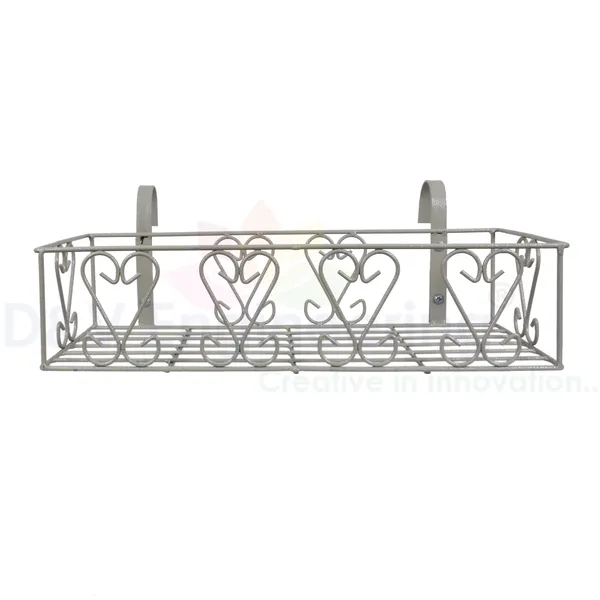 Railings_Pot_Stand/Flower_Plant_Display_Stand_for_Multiple_Plants_Balcony_(Fixed_Hanger_-_Grey)_DVPOT-18W-FX