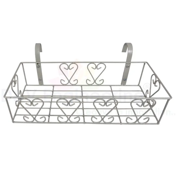 Railings_Pot_Stand/Flower_Plant_Display_Stand_for_Multiple_Plants_Balcony_(Fixed_Hanger_-_Grey)_DVPOT-18W-FX