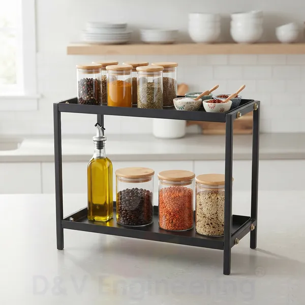 D&V_Engineering_2-Tier_Kitchen_Countertop_Spice_Rack_Organizer,_Metal_Multipurpose_Storage_Shelf_for_Pantry,_Cabinet,_Bathroom,_Office_&_Countertop_Storage_Organizer