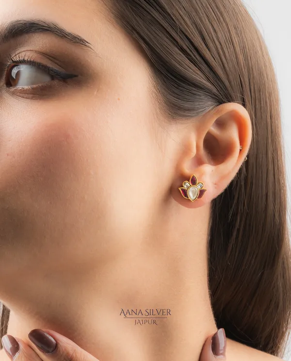 Swarna_Lotus_Kundan_Earrings
